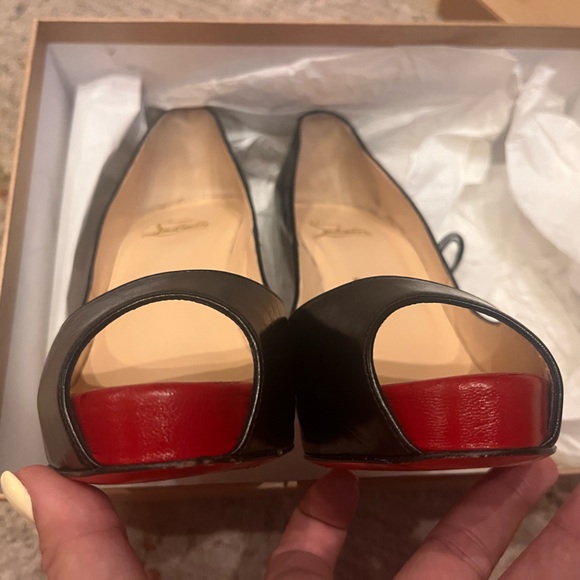 Christian Louboutin Very Prive 120 KID Black/Red Heels - Picture 11 of 13